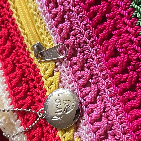 LINA Rainbow colored Raffia Woven Shoulder bag EUC - Picture 2 of 8